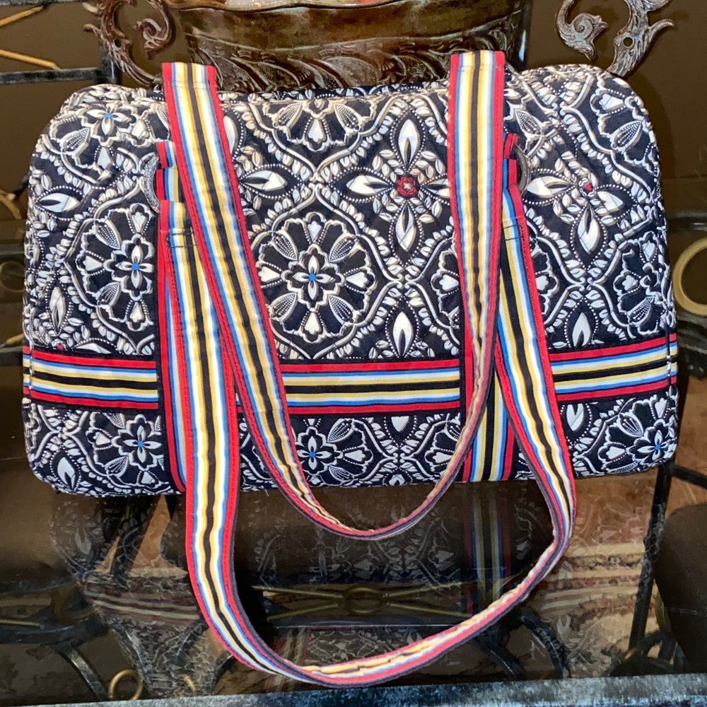 Vera Bradley Black and White Floral Travel Bag
